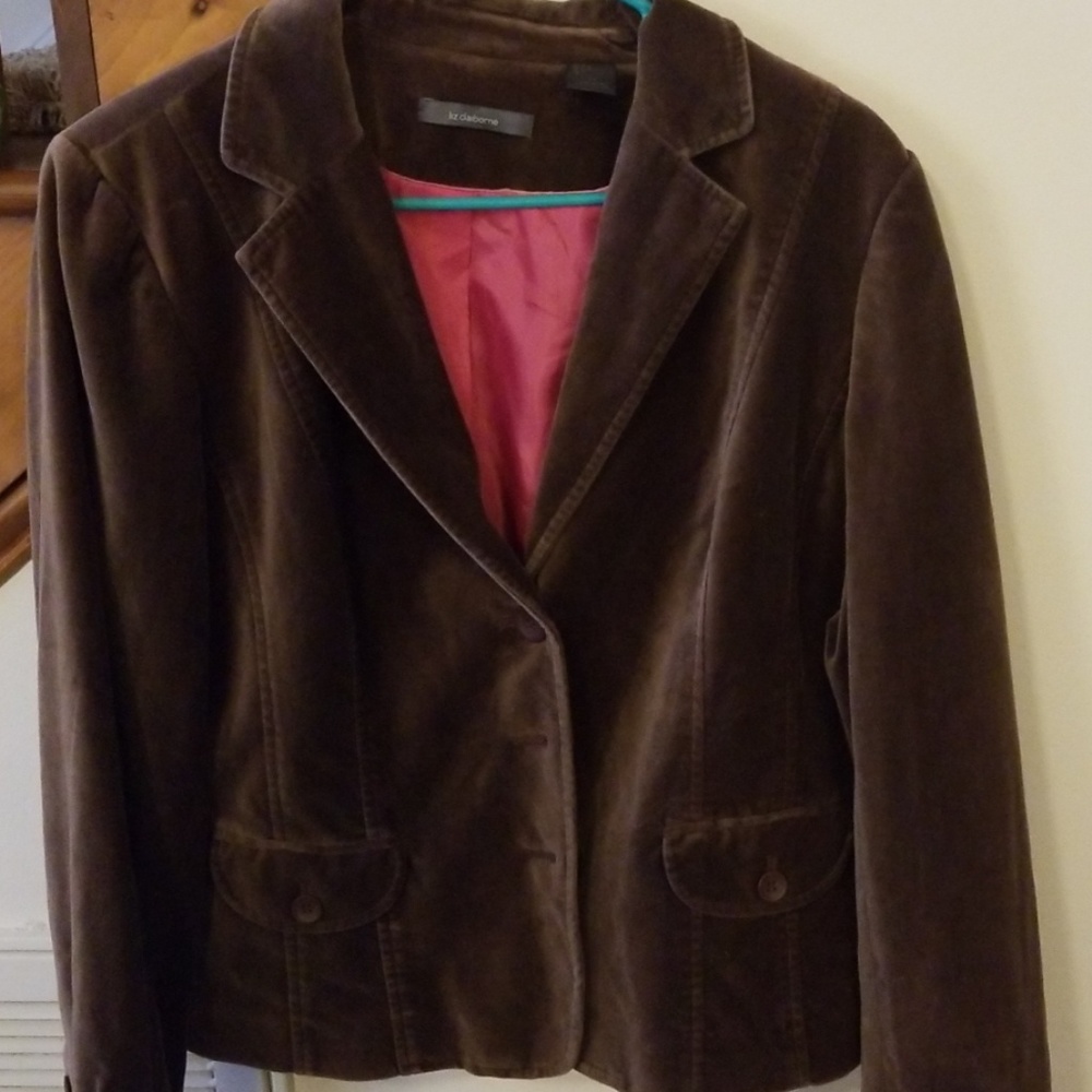Brown velvet Blazer size 14